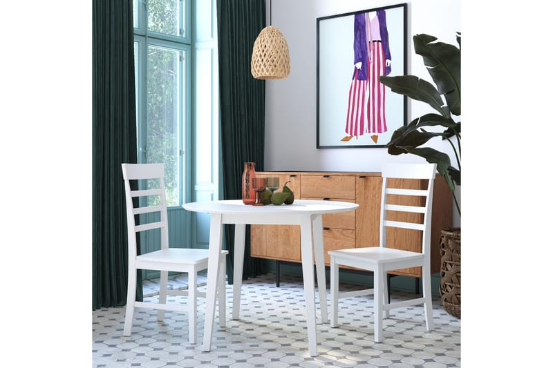 Loukas Matgrupp 3-delar - Vit - Möbler - Bord & matgrupper - Matgrupper