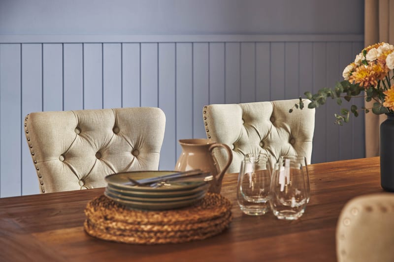 Lyon Förlängningsbar Matgrupp 200 cm inkl 6 Bergviken Stolar - Brun/Vit - Möbler - Bord & matgrupper - Matgrupper