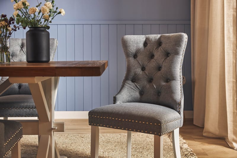 Lyon Förlängningsbar Matgrupp 200 cm inkl 6 Bergviken Stolar - Brun/Vit - Möbler - Bord & matgrupper - Matgrupper