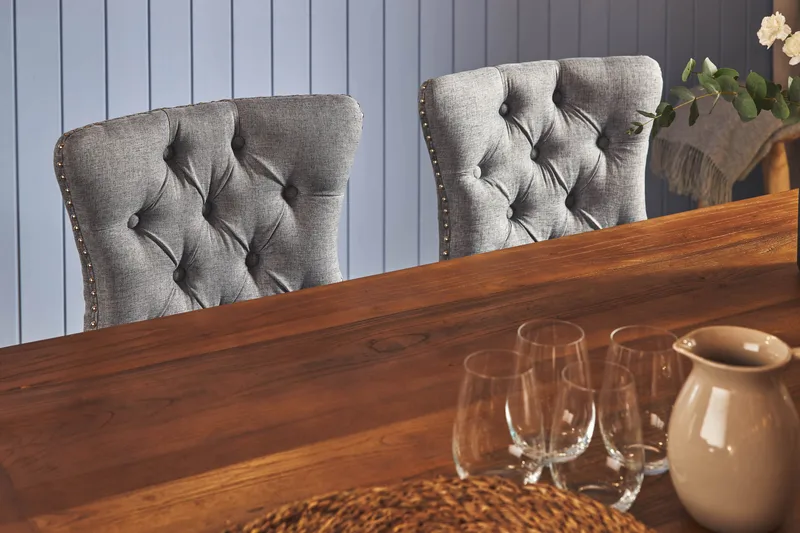 Lyon Förlängningsbar Matgrupp 200 cm inkl 6 Bergviken Stolar - Brun/Vit - Möbler - Bord & matgrupper - Matgrupper