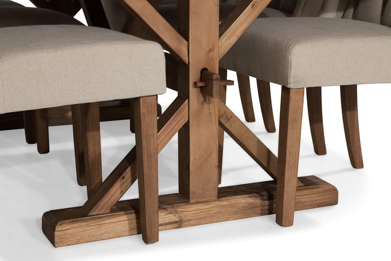 Lyon Förlängningsbar Matgrupp 200 cm med 6 Irma Stol - Natur/Beige/Grå - Möbler - Bord & matgrupper - Matgrupper