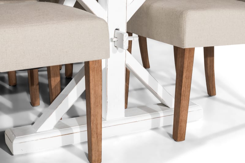 Lyon Förlängningsbar Matgrupp 200 cm med 6 Irma Stol - Natur/Vit/Beige - Möbler - Bord & matgrupper - Matgrupper