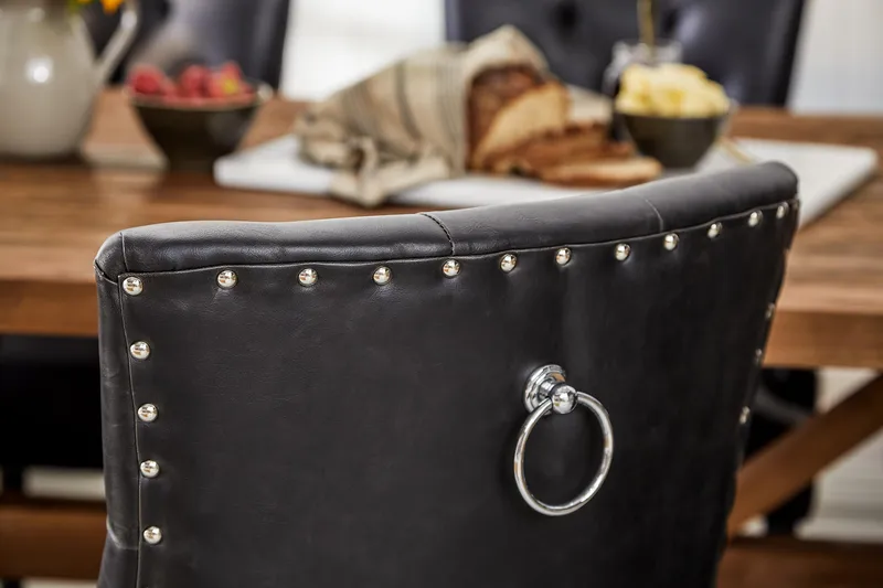 Lyon Förlängningsbar Matgrupp 200 cm med 6 Tuva Fåtölj - Natur/Svart - Möbler - Bord & matgrupper - Matgrupper