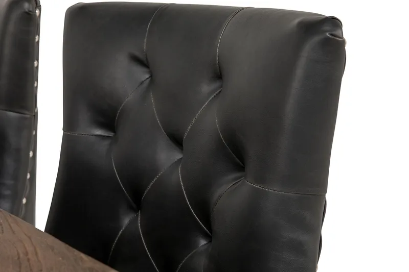 Lyon Förlängningsbar Matgrupp 200 cm med 6 Tuva Fåtölj - Natur/Svart - Möbler - Bord & matgrupper - Matgrupper