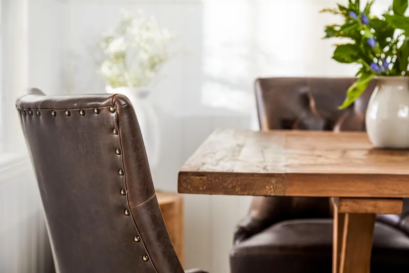 Lyon Förlängningsbar Matgrupp 200 cm med 6 Tuva Stol - Natur / Brun - Möbler - Bord & matgrupper - Matgrupper