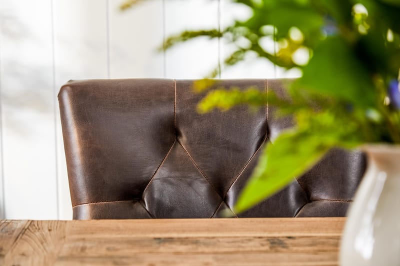 Lyon Förlängningsbar Matgrupp 200 cm med 6 Tuva Stol - Natur/Vit/Brun - Möbler - Bord & matgrupper - Matgrupper