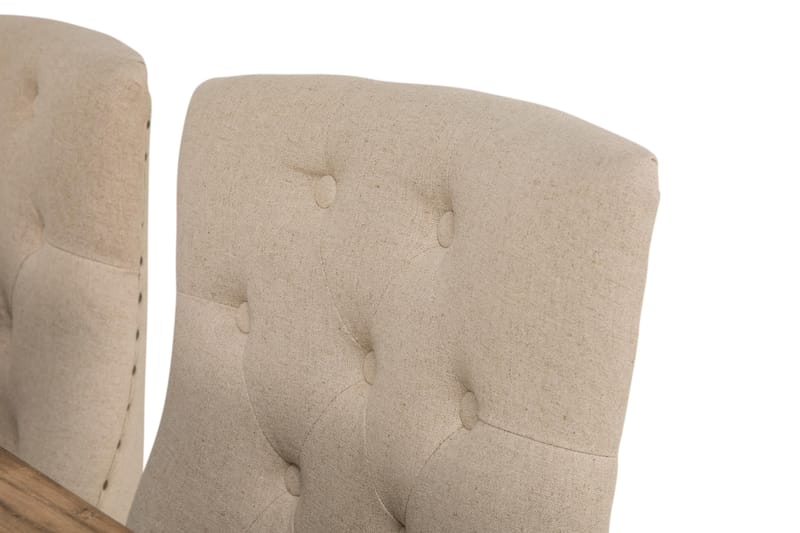 Lyon Förlängningsbar Matgrupp 200 cm med 6 Viktoria Stol - Natur/Vit/Beige - Möbler - Bord & matgrupper - Matgrupper