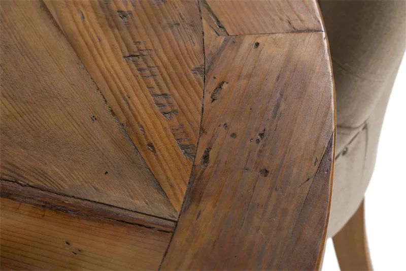 Lyon Matgrupp Ø150 cm Rund med 4 st Viktoria Stolar - Vintage Alm / Beige - Möbler - Bord & matgrupper - Matgrupper