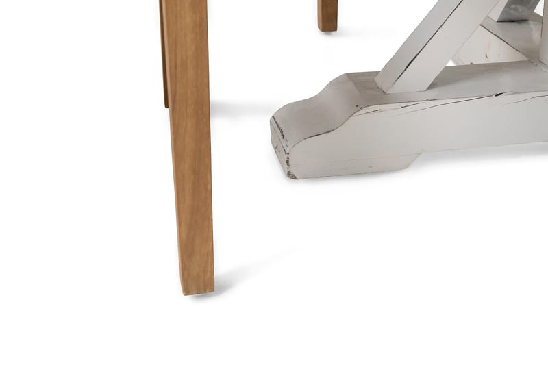 Lyon Matgrupp Ø150 cm Rund med 4 st Viktoria Stolar - Vintage Natur/Vit/Beige - Möbler - Bord & matgrupper - Matgrupper