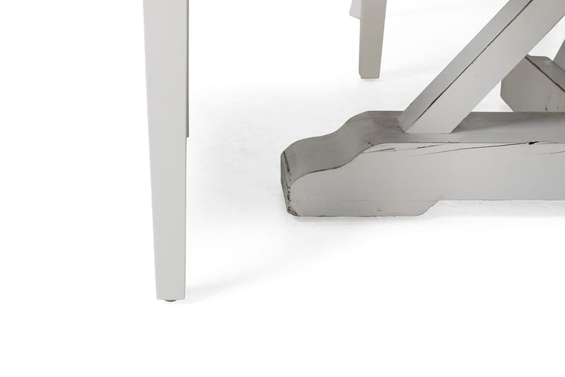 Lyon Matgrupp Ø150 cm Rund med 4 st Viktoria Stolar - Vintage Natur/Vit/Grå - Möbler - Bord & matgrupper - Matgrupper