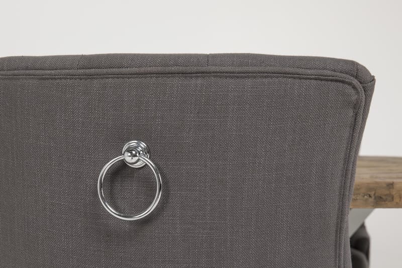 Lyon Matgrupp Ø150 cm Rund med 4 st Viktoria Stolar - Vintage Natur/Vit/Grå - Möbler - Bord & matgrupper - Matgrupper