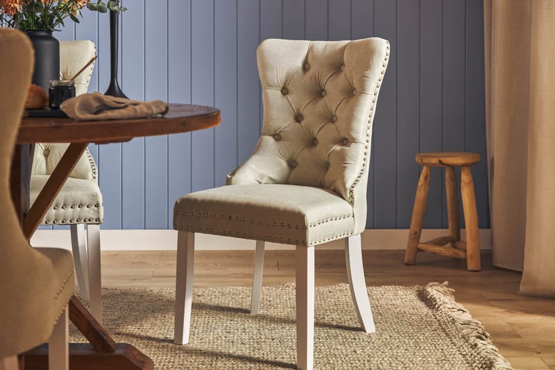 Lyon Matgrupp 120 cm Rund inkl 4 Bergviken Stolar - Brun - Möbler - Bord & matgrupper - Matgrupper