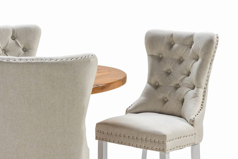 Lyon Matgrupp 120 cm Rund inkl 4 Bergviken Stolar - Brun - Möbler - Bord & matgrupper - Matgrupper