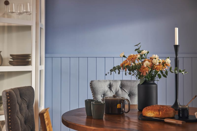 Lyon Matgrupp 120 cm Rund inkl 4 Bergviken Stolar - Brun - Möbler - Bord & matgrupper - Matgrupper