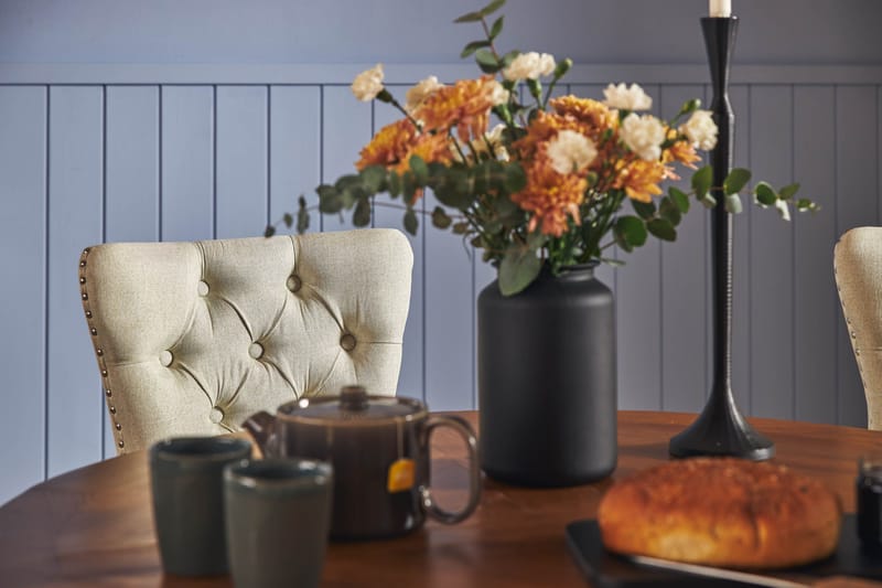 Lyon Matgrupp 120 cm Rund inkl 4 Bergviken Stolar - Brun - Möbler - Bord & matgrupper - Matgrupper