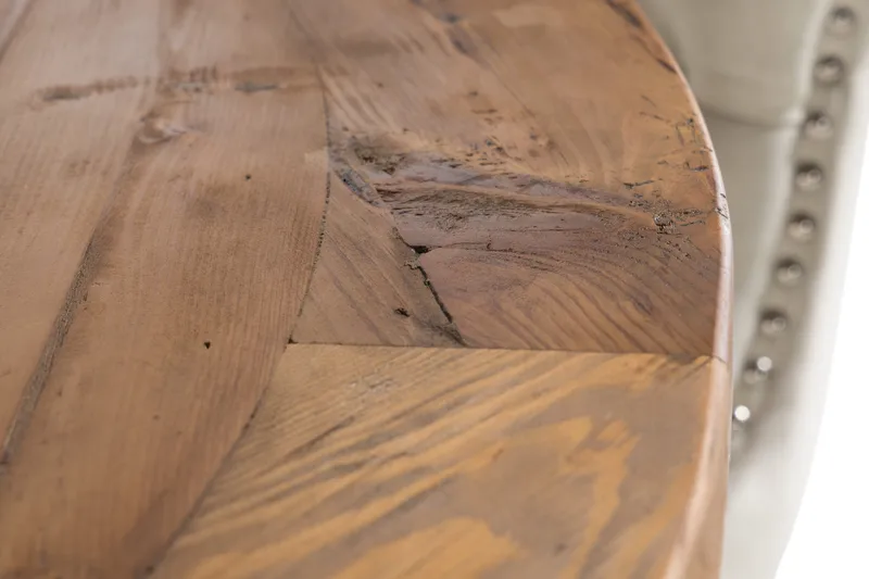 Lyon Matgrupp 120 cm Rund inkl 4 Bergviken Stolar - Brun/Vit - Möbler - Bord & matgrupper - Matgrupper