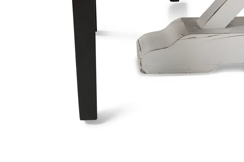 Lyon Matgrupp 150 cm Rund med 4 Tuva Fåtölj - Vintage Alm/Vit/Svart PU - Möbler - Bord & matgrupper - Matgrupper