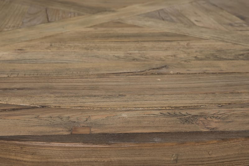 Lyon Matgrupp 150 cm Rund med 6 Tuva Fåtölj - Vintage Alm/Vit/Brun PU - Möbler - Bord & matgrupper - Matgrupper