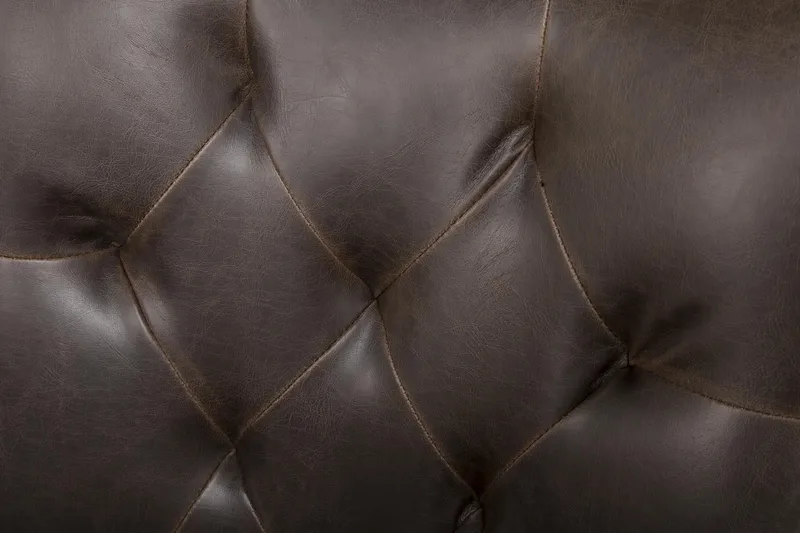 Lyon Matgrupp 150 cm Rund med 6 Tuva Fåtölj - Vintage Alm/Vit/Brun PU - Möbler - Bord & matgrupper - Matgrupper