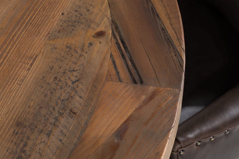 Lyon Matgrupp Rund med 4 st Tuva Fåtölj Konstläder - Trä/Vit/Svart PU - Möbler - Bord & matgrupper - Matgrupper