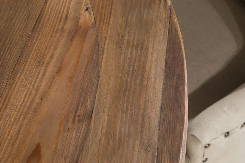 Lyon Matgrupp Rund med 4 st Viktoria Fåtölj - Trä/Vit/Beige - Möbler - Bord & matgrupper - Matgrupper