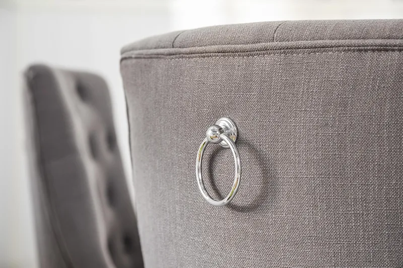 Lyon Matgrupp Runt med 6 Viktoria Stol - Vit/Grå - Möbler - Bord & matgrupper - Matgrupper