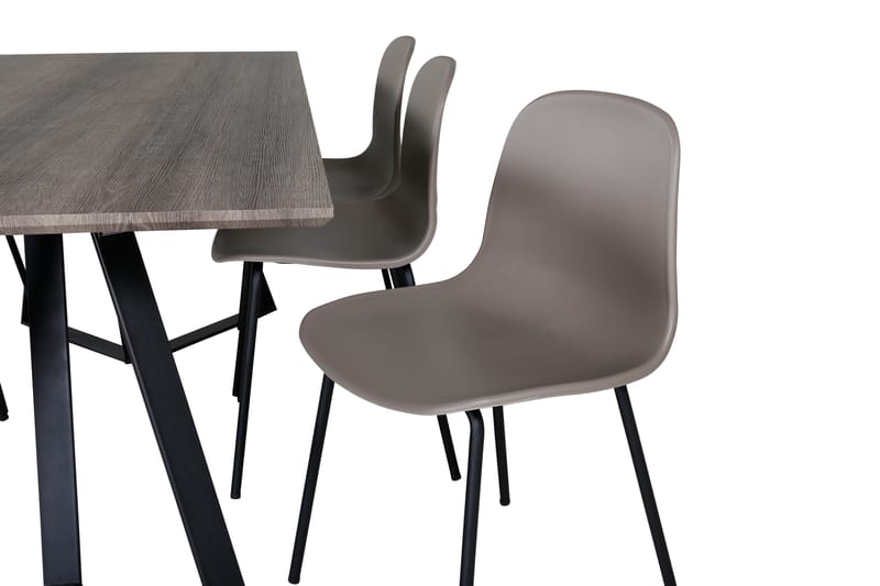 Malvina Matgrupp 180 cm inkl 6 Kullersbro Stolar - Grå/Svart/Beige - Möbler - Bord & matgrupper - Matgrupper