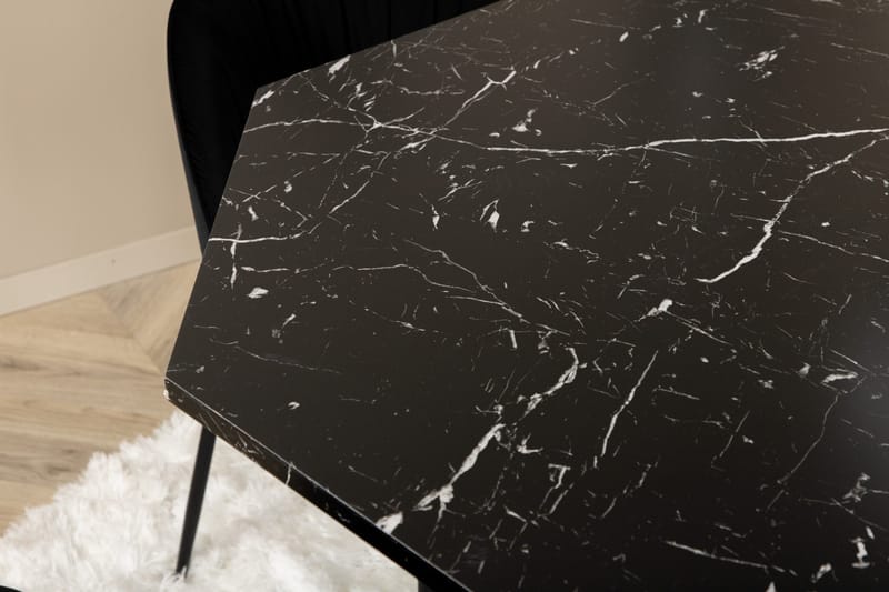 Marbs Matgrupp 110 cm Rund inkl 4 Foyos Stolar - Svart - Möbler - Bord & matgrupper - Matgrupper