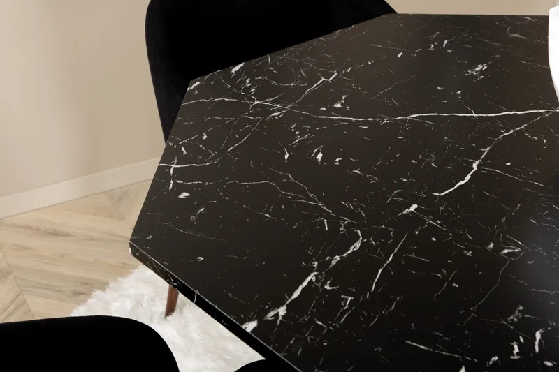 Marbs Matgrupp 110 cm Rund inkl 4 Kullersbro Stolar - Svart/Brun - Möbler - Bord & matgrupper - Matgrupper