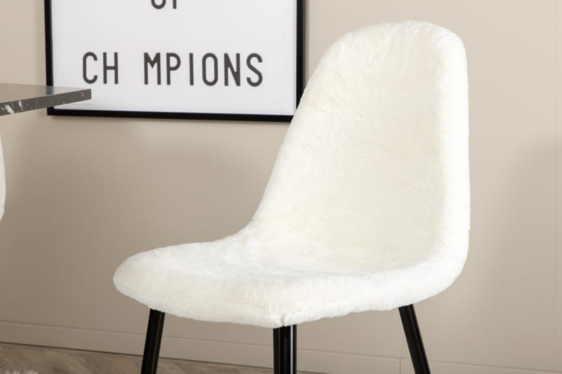 Marbs Matgrupp 110 cm Rund inkl 4 Pontus Stolar - Svart/Vit - Möbler - Bord & matgrupper - Matgrupper