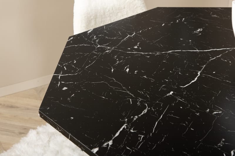 Marbs Matgrupp 110 cm Rund inkl 4 Pontus Stolar - Svart/Vit - Möbler - Bord & matgrupper - Matgrupper