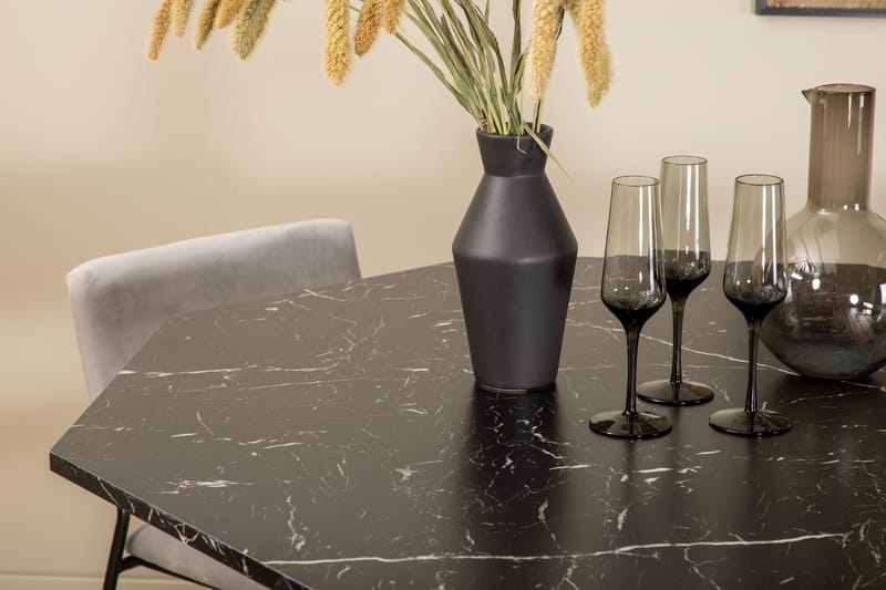 Marbs runt matbord med 4st Kenth matstol - Möbler - Bord & matgrupper - Matgrupper