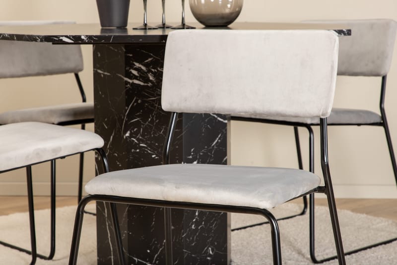 Marbs runt matbord med 4st Kenth matstol - Möbler - Bord & matgrupper - Matgrupper