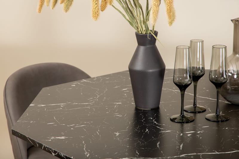 Marbs runt matbord med 4st Velvet matstol - Möbler - Bord & matgrupper - Matgrupper