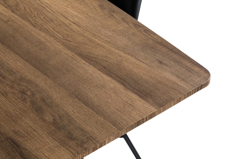 Marcelen Förlängningsbar Matgrupp 140 cm med 4 Nibe Stol - Brun/Svart - Möbler - Bord & matgrupper - Matgrupper