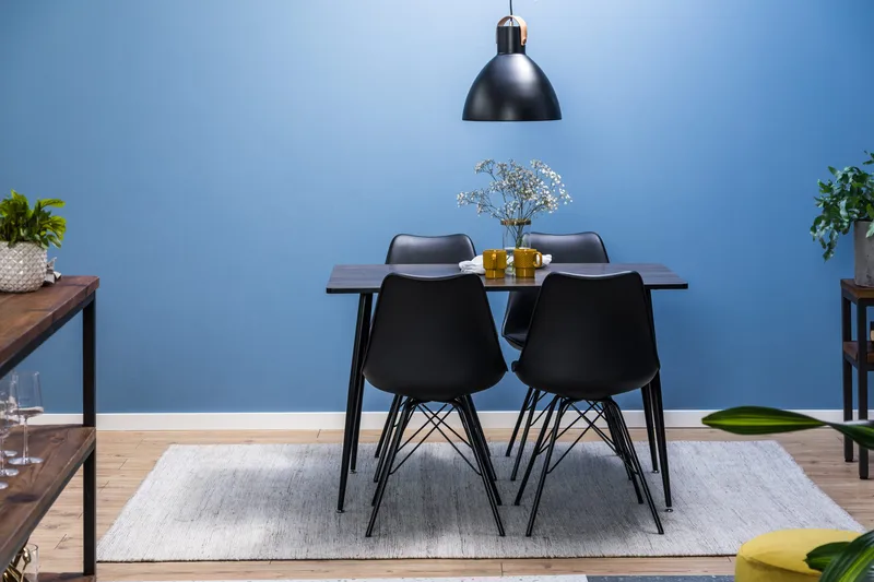 Marcelen Matgrupp 120 cm med 4 Nibe Stol - Brun/Svart - Möbler - Bord & matgrupper - Matgrupper