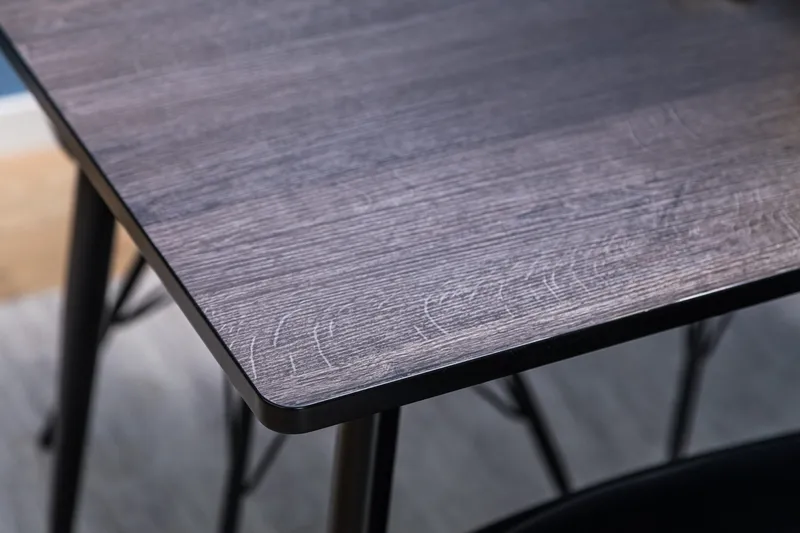 Marcelen Matgrupp 120 cm med 4 Nibe Stol - Brun/Svart - Möbler - Bord & matgrupper - Matgrupper