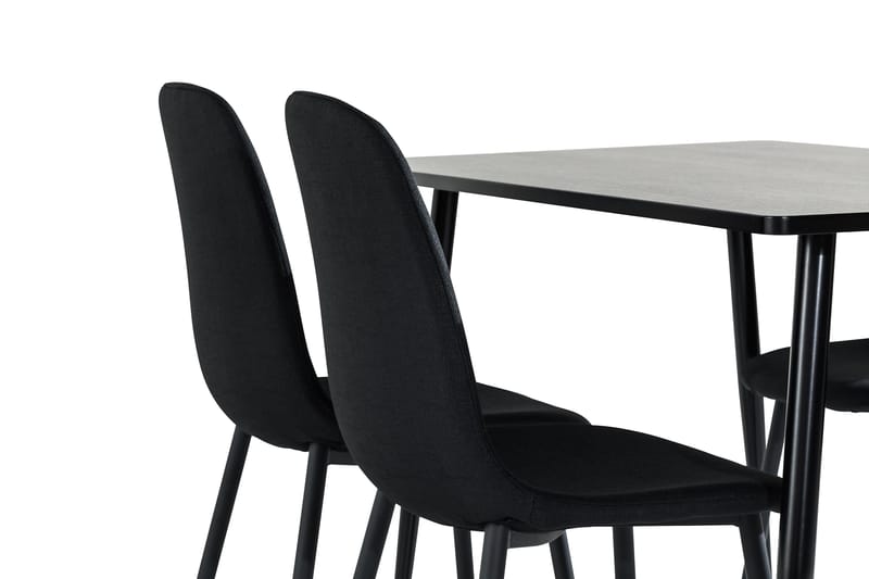 Marcelen Matgrupp 120 cm med 4 Nibe Stol - Brun/Svart - Möbler - Bord & matgrupper - Matgrupper