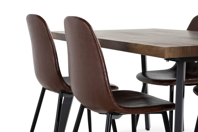 Marcelen Matgrupp Förlängningsbar med 4 Nibe Stol - Ek/Brun - Möbler - Bord & matgrupper - Matgrupper
