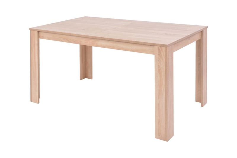 Matbord och matstolar 7 delar konstläder ek gräddvit - Brun - Möbler - Bord & matgrupper - Matgrupper