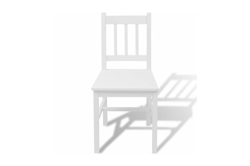 Matbord och stolar 3 delar furu vit - Vit - Matgrupper