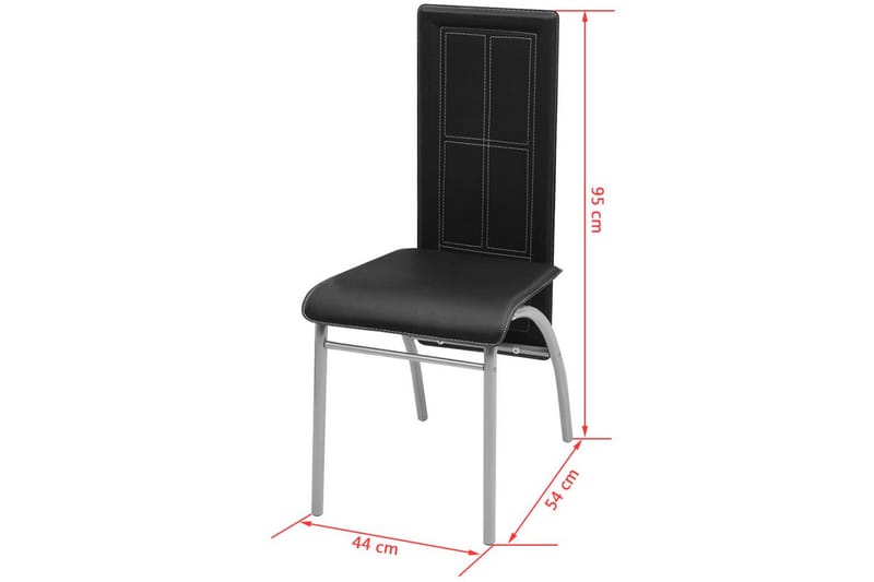 Matbord och stolar 5 delar svart - Svart - Möbler - Bord & matgrupper - Matgrupper