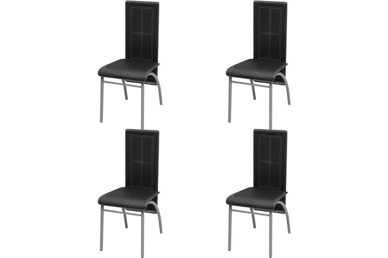 Matbord och stolar 5 delar svart - Svart - Möbler - Bord & matgrupper - Matgrupper