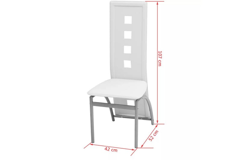 Matbord och stolar 5 delar vit - Flerfärgad - Möbler - Bord & matgrupper - Matgrupper