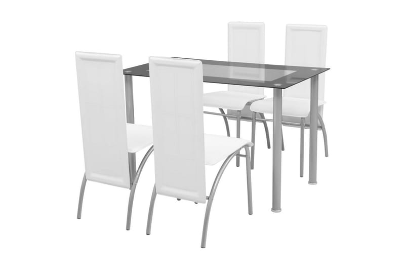 Matbord och stolar 5 delar vit - Flerfärgad - Möbler - Bord & matgrupper - Matgrupper