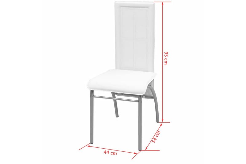 Matbord och stolar 5 delar vit - Flerfärgad - Möbler - Bord & matgrupper - Matgrupper