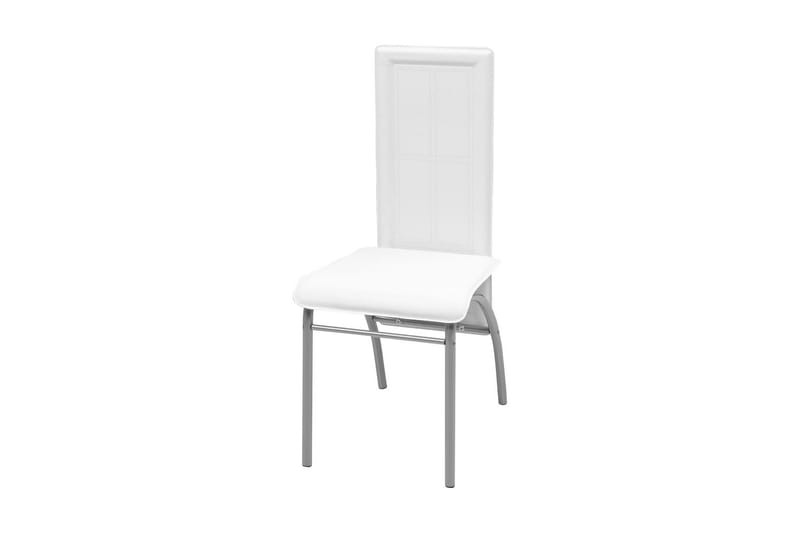 Matbord och stolar 7 delar vita - Flerfärgad - Matgrupper