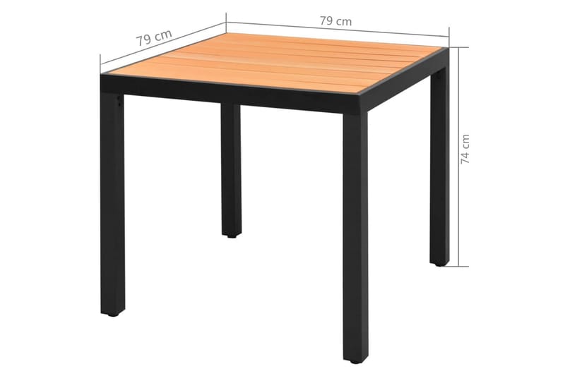 Matgrupp för trädgården 3 delar PVC-rotting svart och brun - Svart - Möbler - Bord & matgrupper - Matgrupper