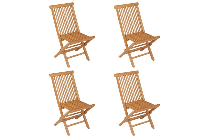Matgrupp för trädgården 5 delar massivt teakträ - Brun - Möbler - Bord & matgrupper - Matgrupper
