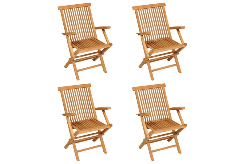 Matgrupp för trädgården 5 delar massivt teakträ - Brun - Möbler - Bord & matgrupper - Matgrupper